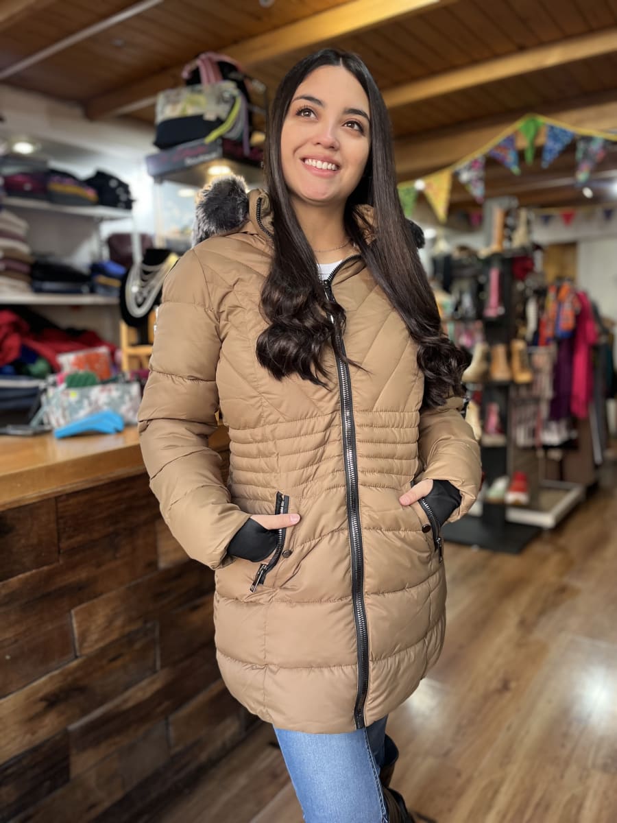 Parka WADOS café negro capucha desmontable2