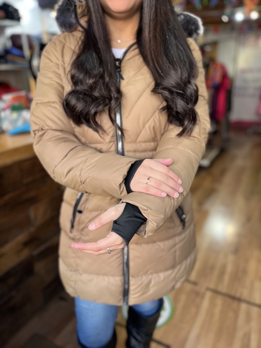 Parka WADOS café negro capucha desmontable4