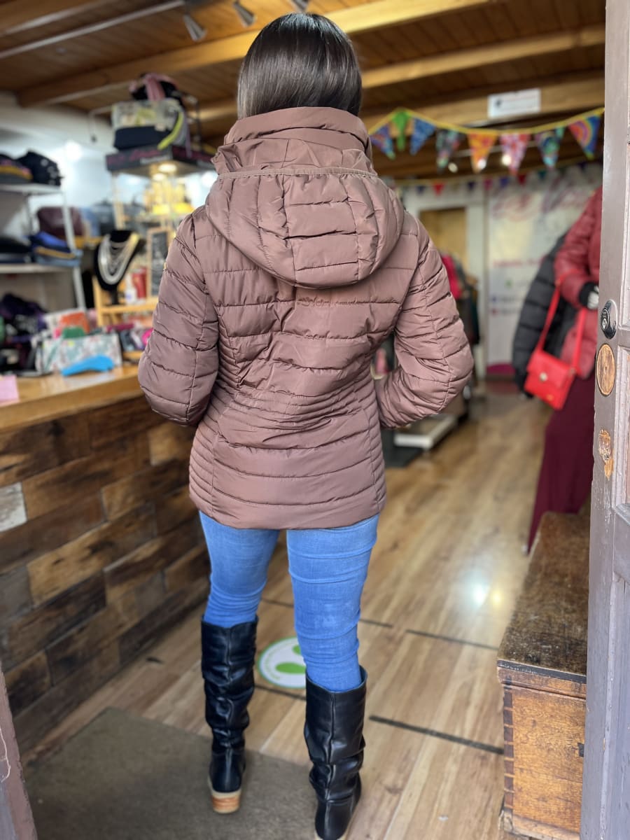 Parka WADOS chocolate doble cierre con capucha3