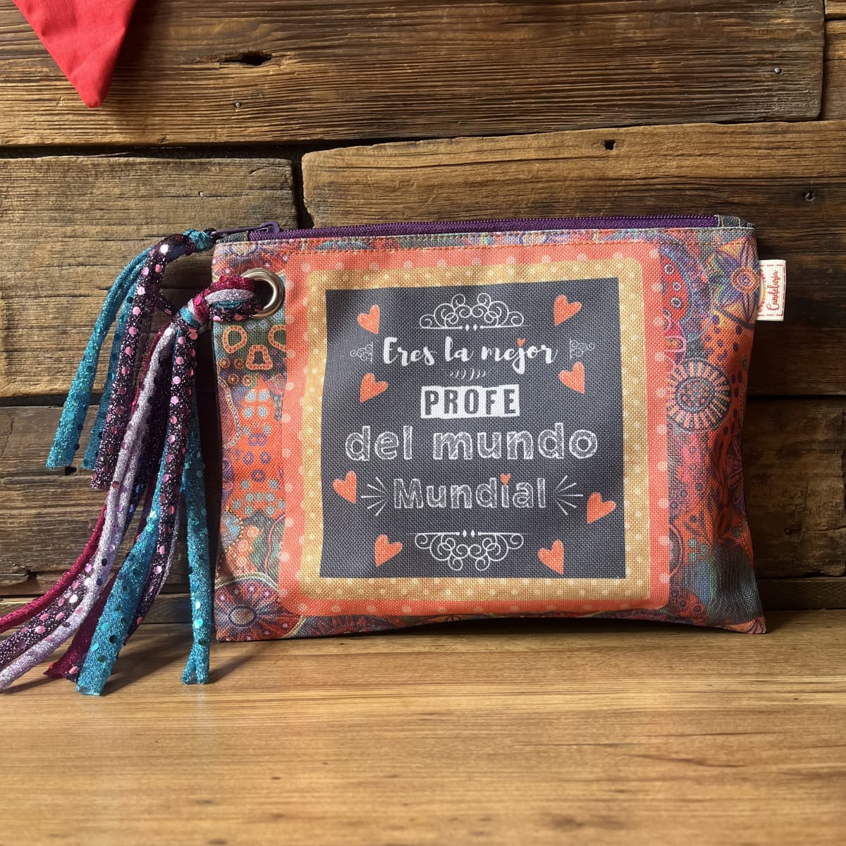 Estuche XL PROFE eres la mejor profe del mundo mundial morado variedades3
