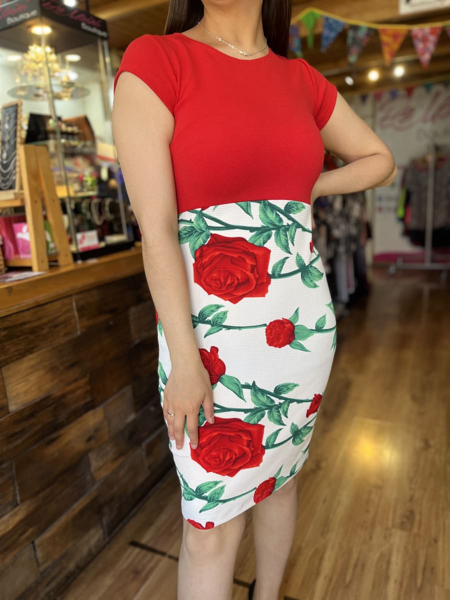 Jumper rojo floral3