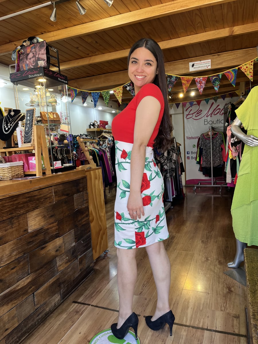 Jumper rojo floral2