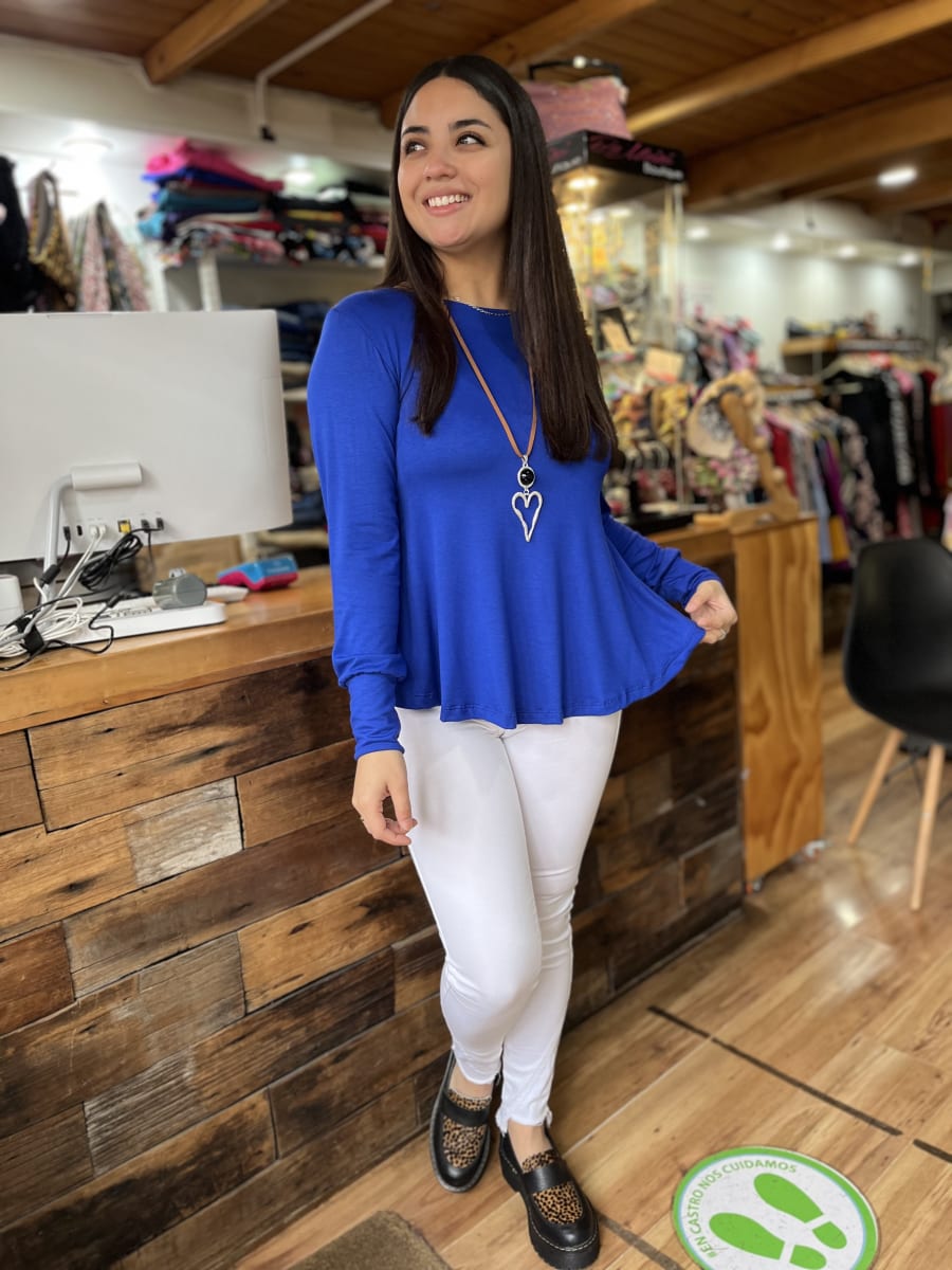 Polera Ana azul rey modal algodón manga larga3