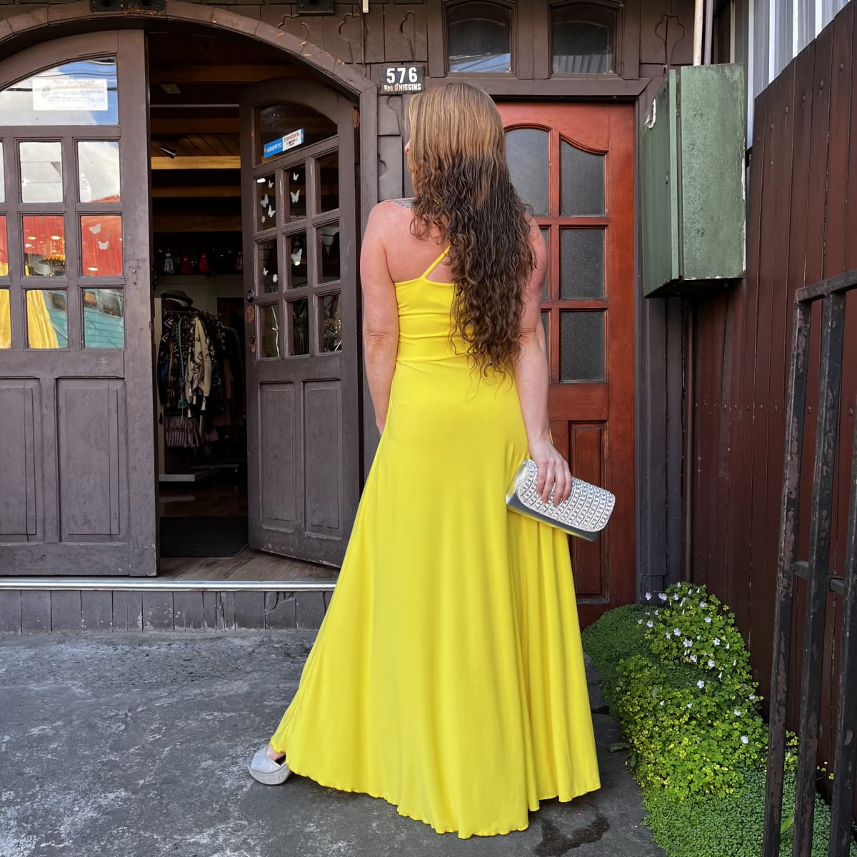 Vestido fiesta  Valeria Ity amarillo3
