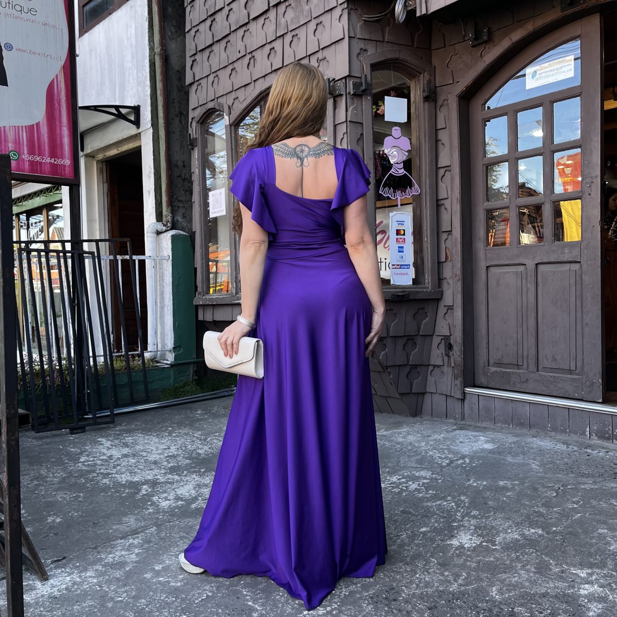 Vestido fiesta Daphne morado3