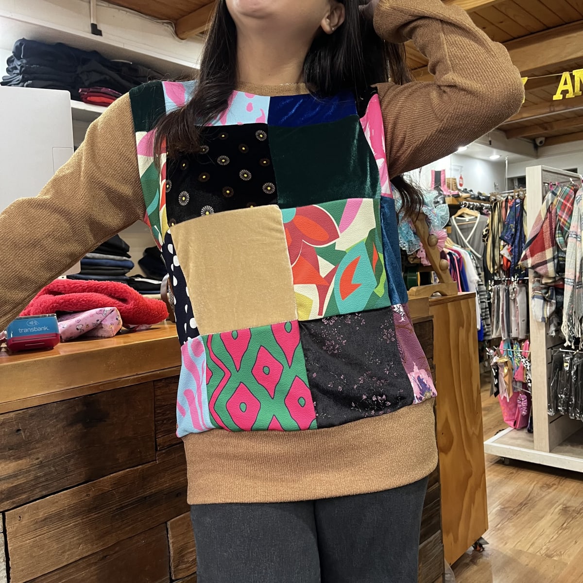 Poleron patchwork lanilla mostaza2