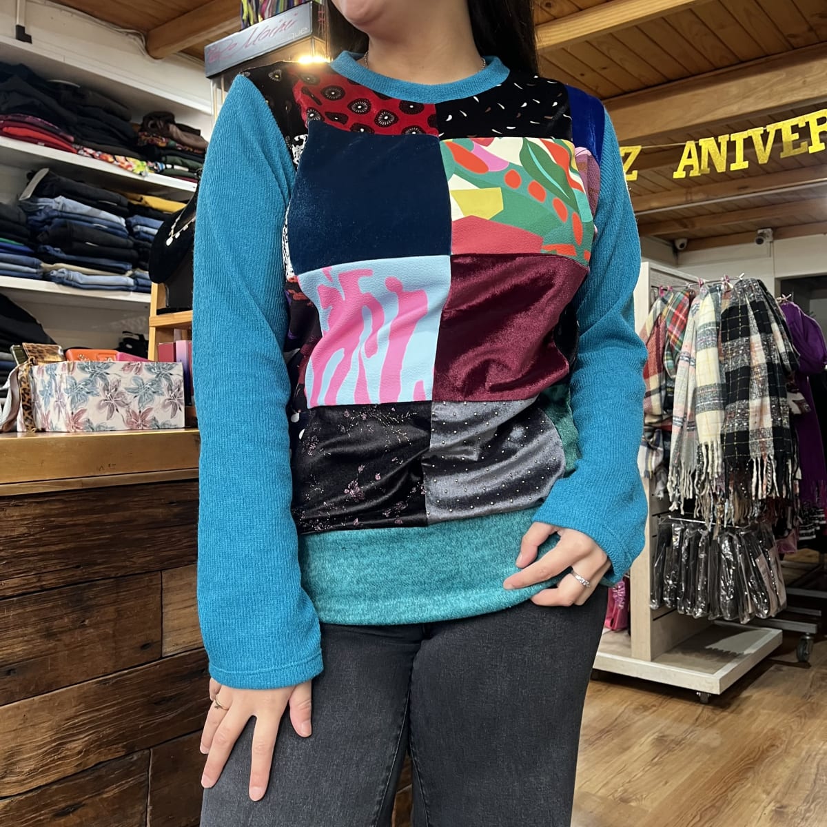 Poleron patchwork lanilla calipso3