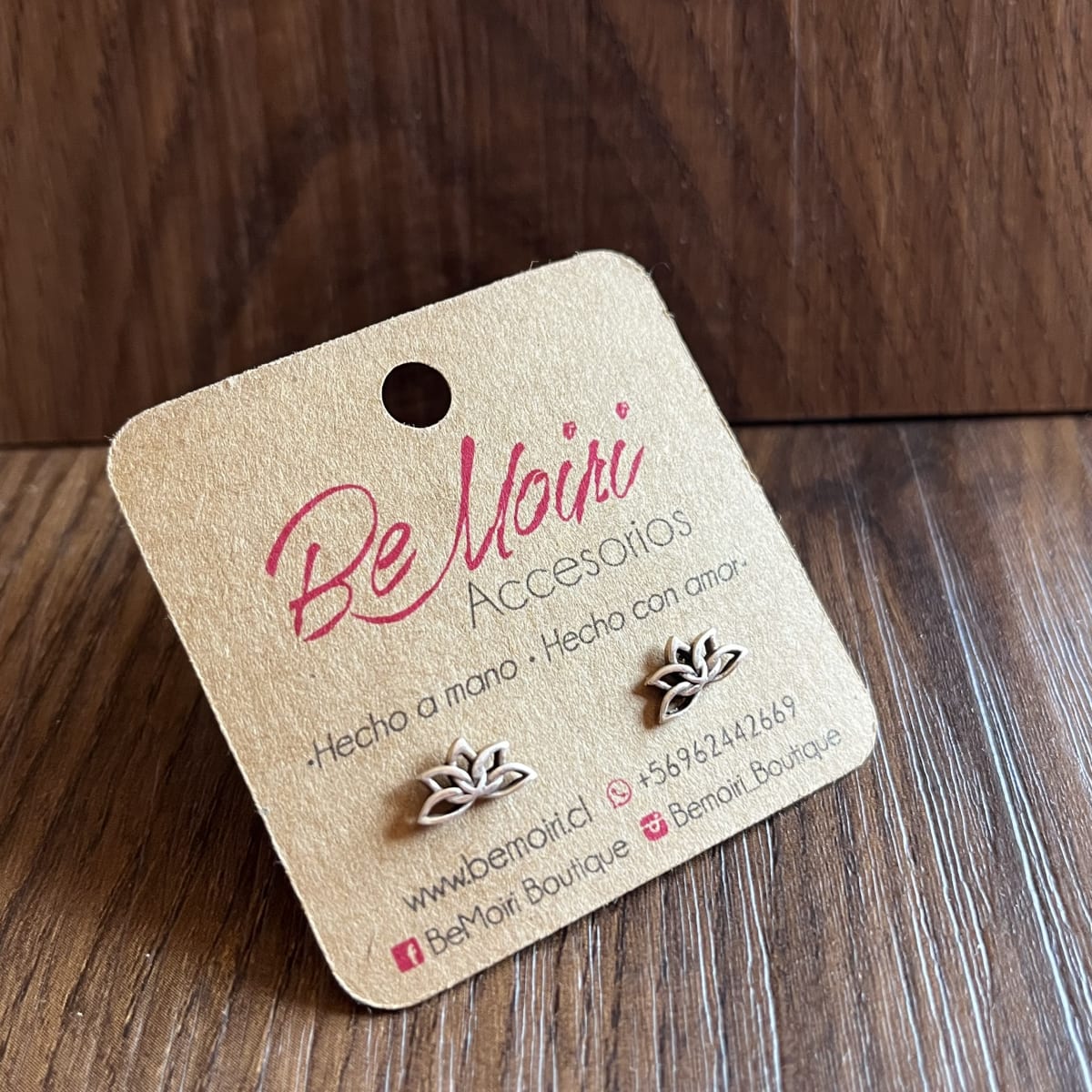 Aros Plata 925 pegados flor de loto1