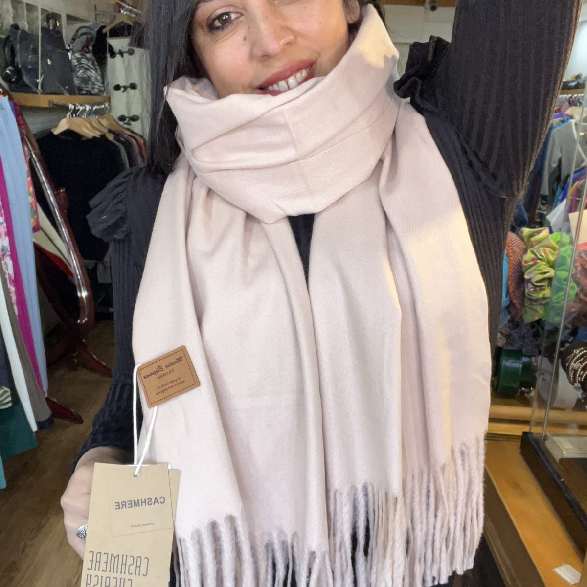 Bufanda cashmere Italy taupé1