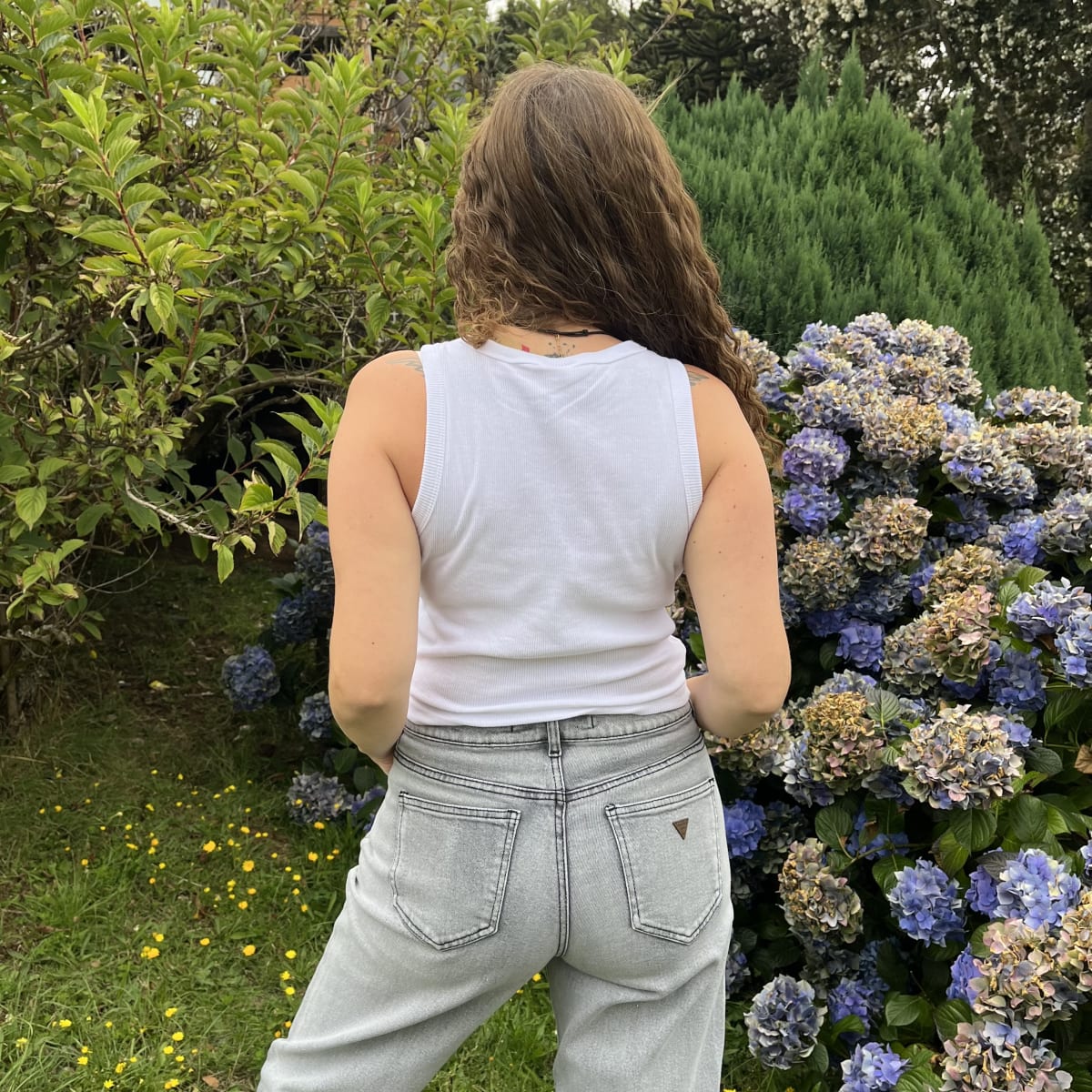 Crop Top algodon rib blanco2