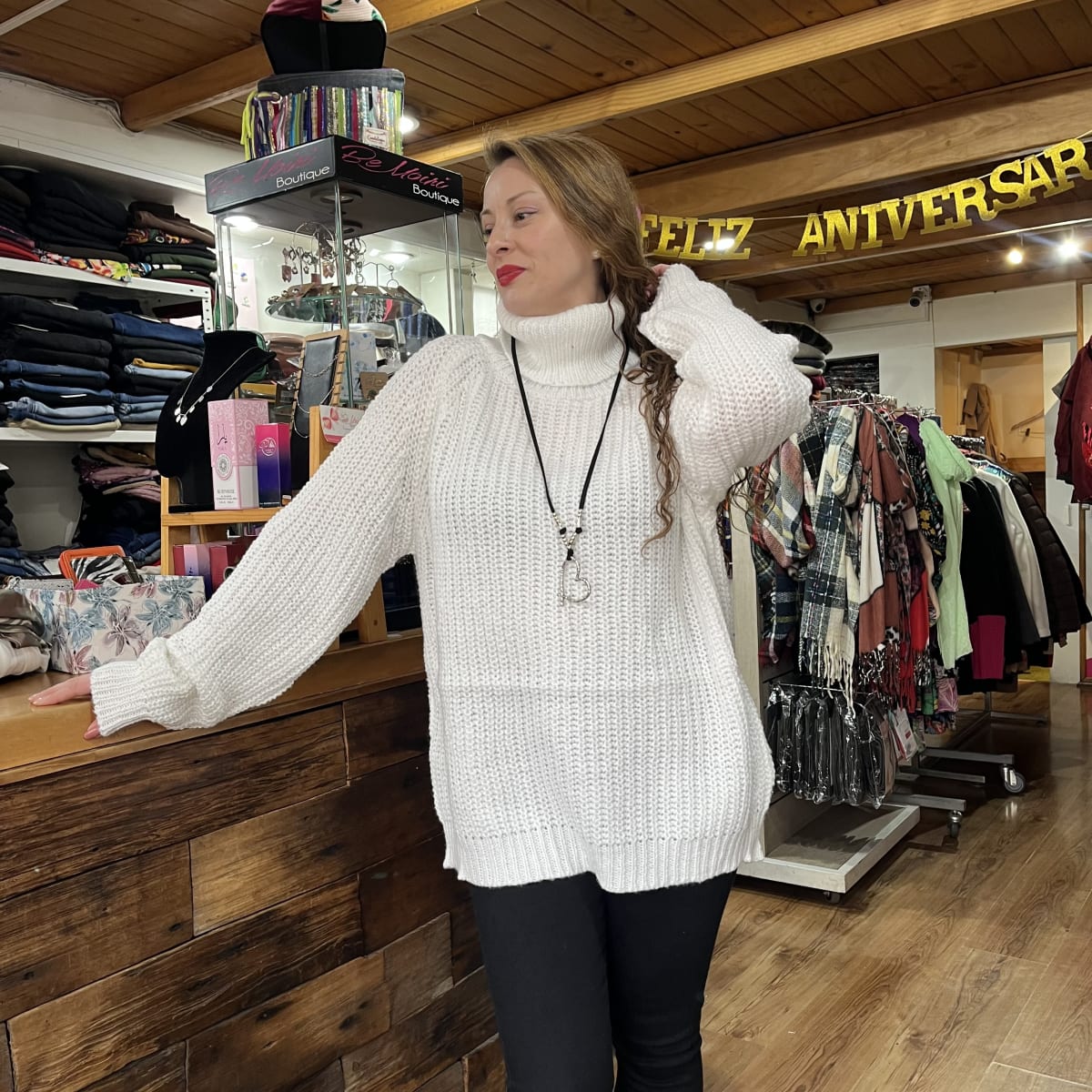 Sueter lana blanco cuello alto punto ingles2