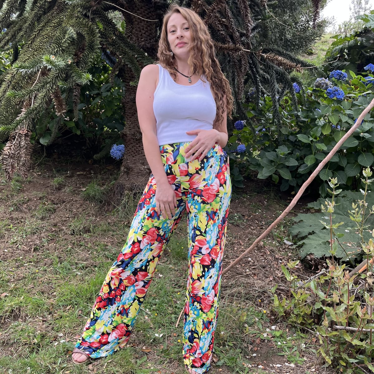 Palazzo lycra floral1