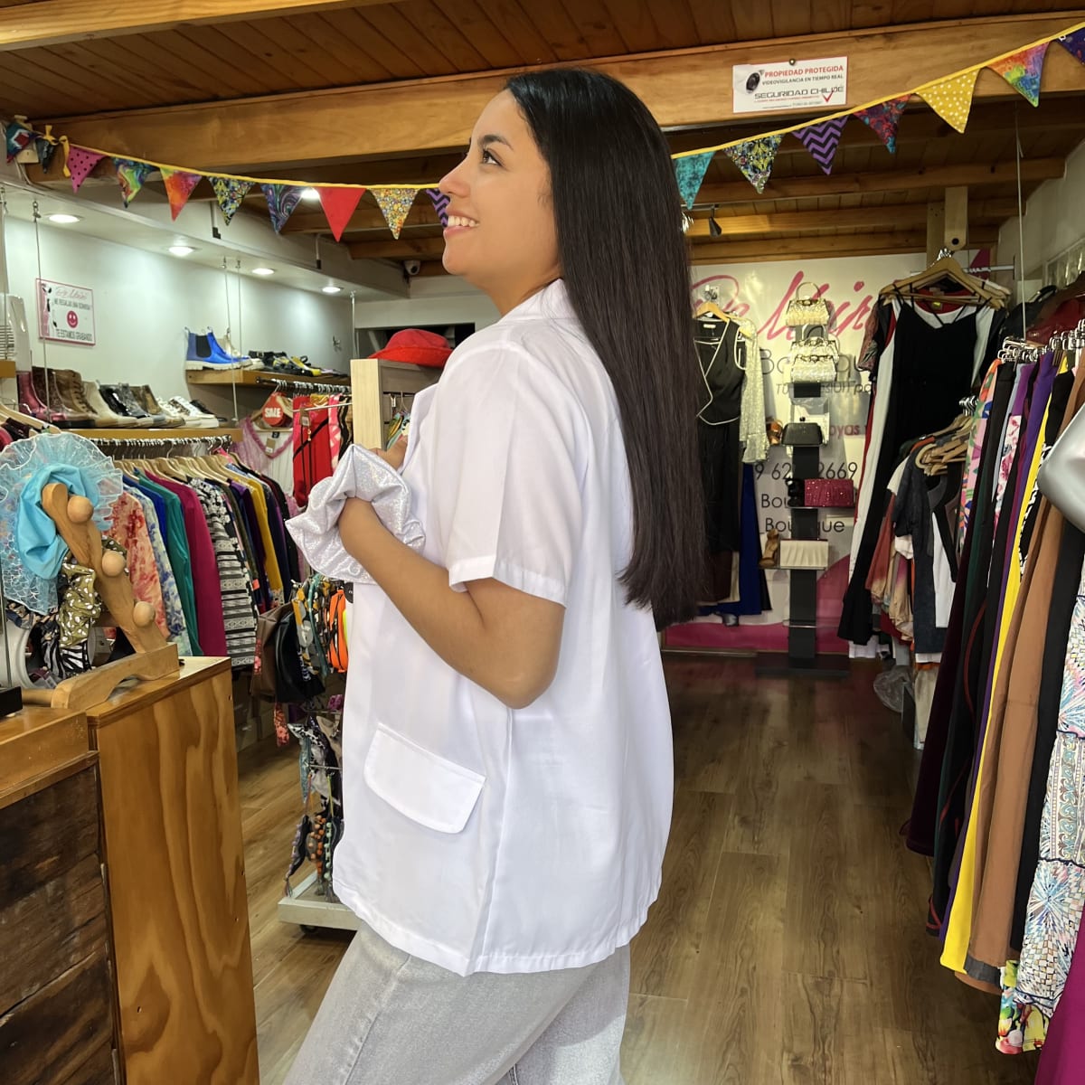 Blazer blanco manga corta3