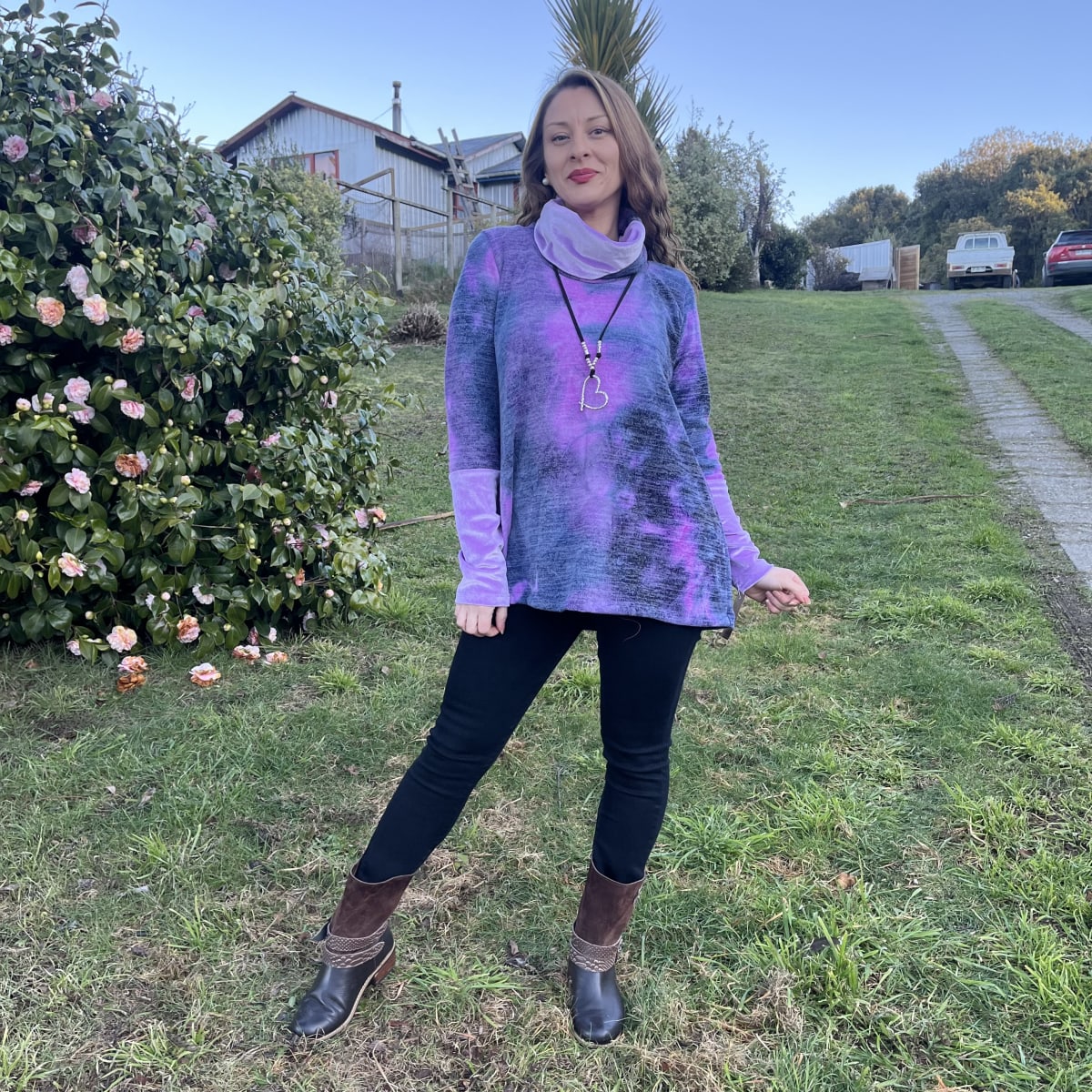 Poleron Paola lanilla tie dye morado azul2