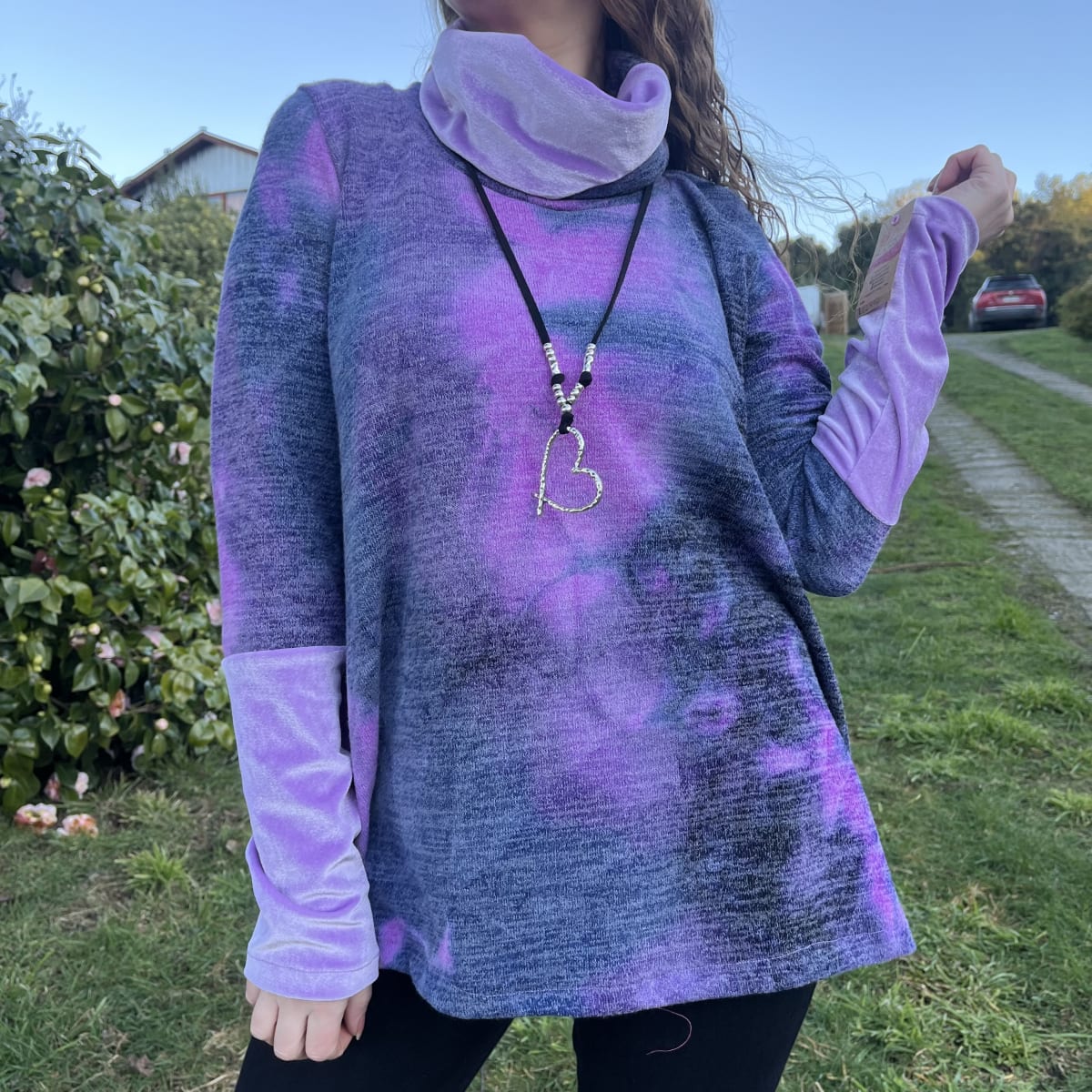 Poleron Paola lanilla tie dye morado azul3