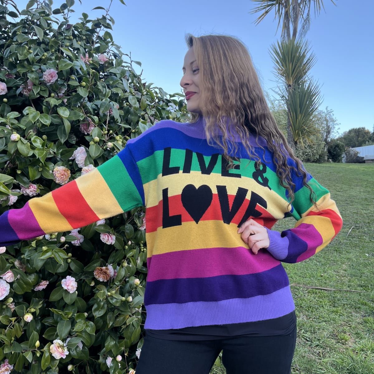 Sueter cachemira live & love morado3