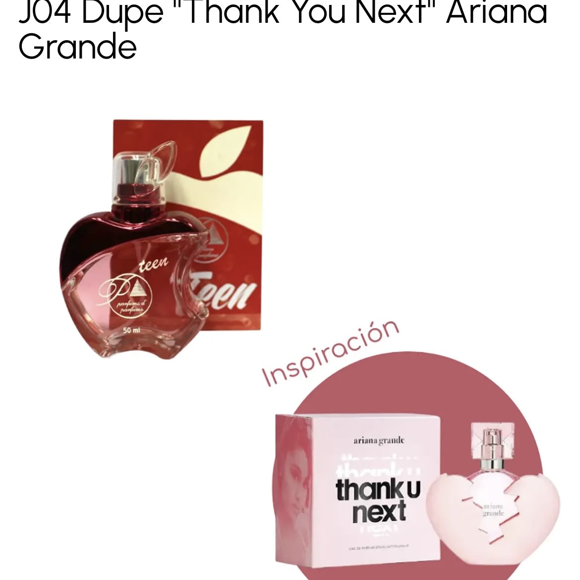 J04 TEEN THANK YOU NEXT, ARIANA GRANDE DUPE PERFUME1