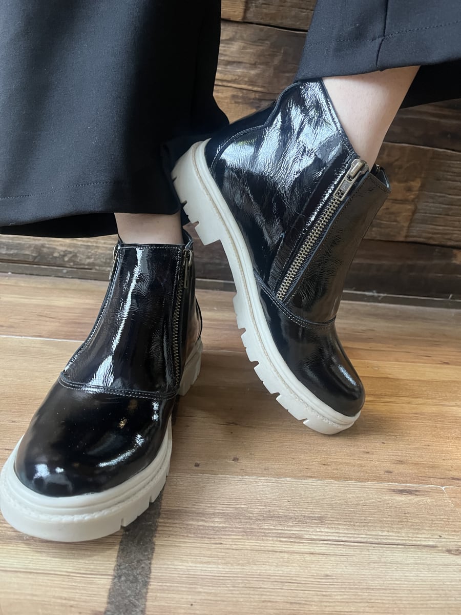 Botin cuero DC Black planta marfil5