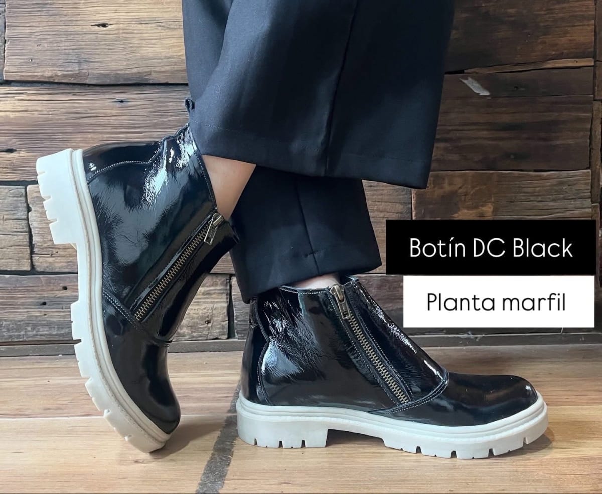 Botin cuero DC Black planta marfil1