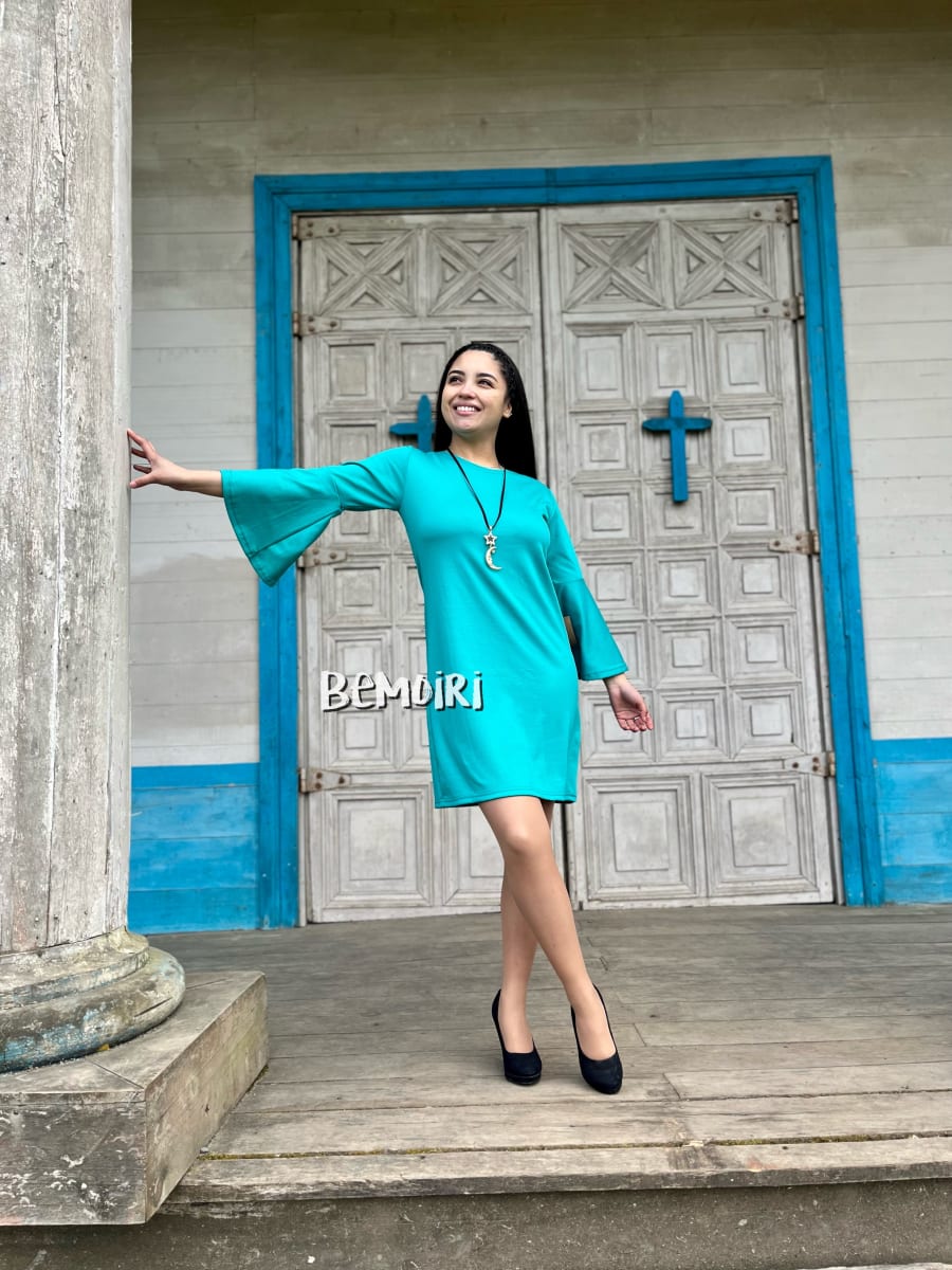 Jumper punto roma turquesa2