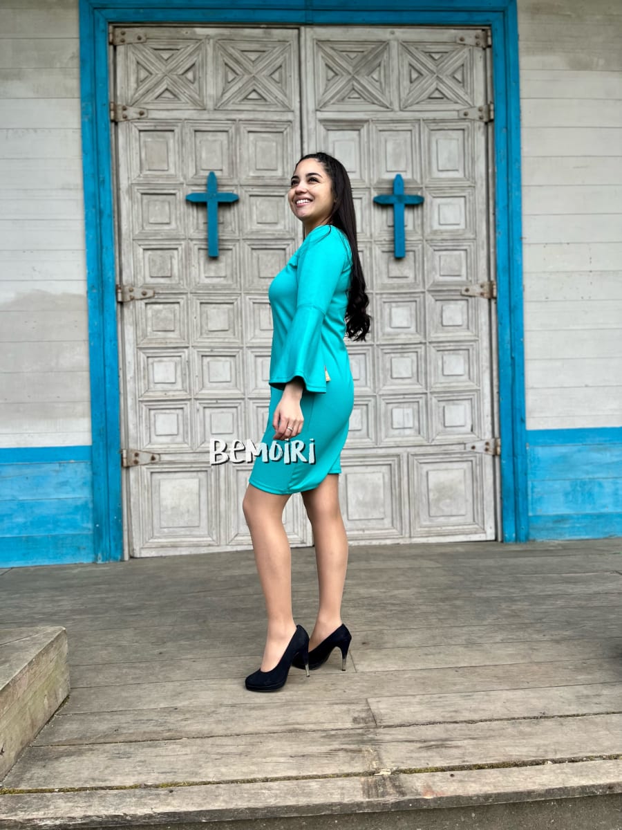 Jumper punto roma turquesa3