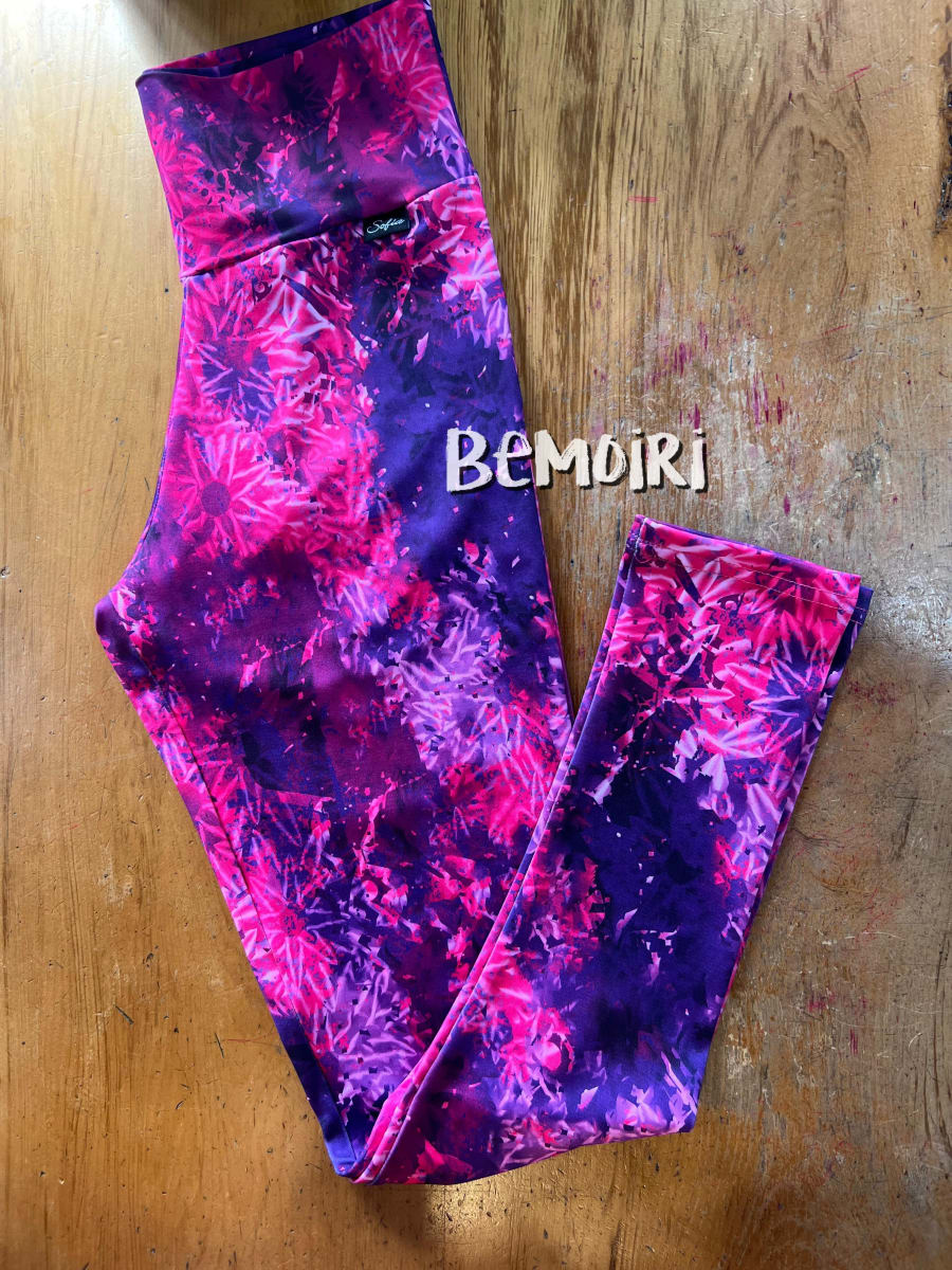 Calza suplex fitness rosado morado1