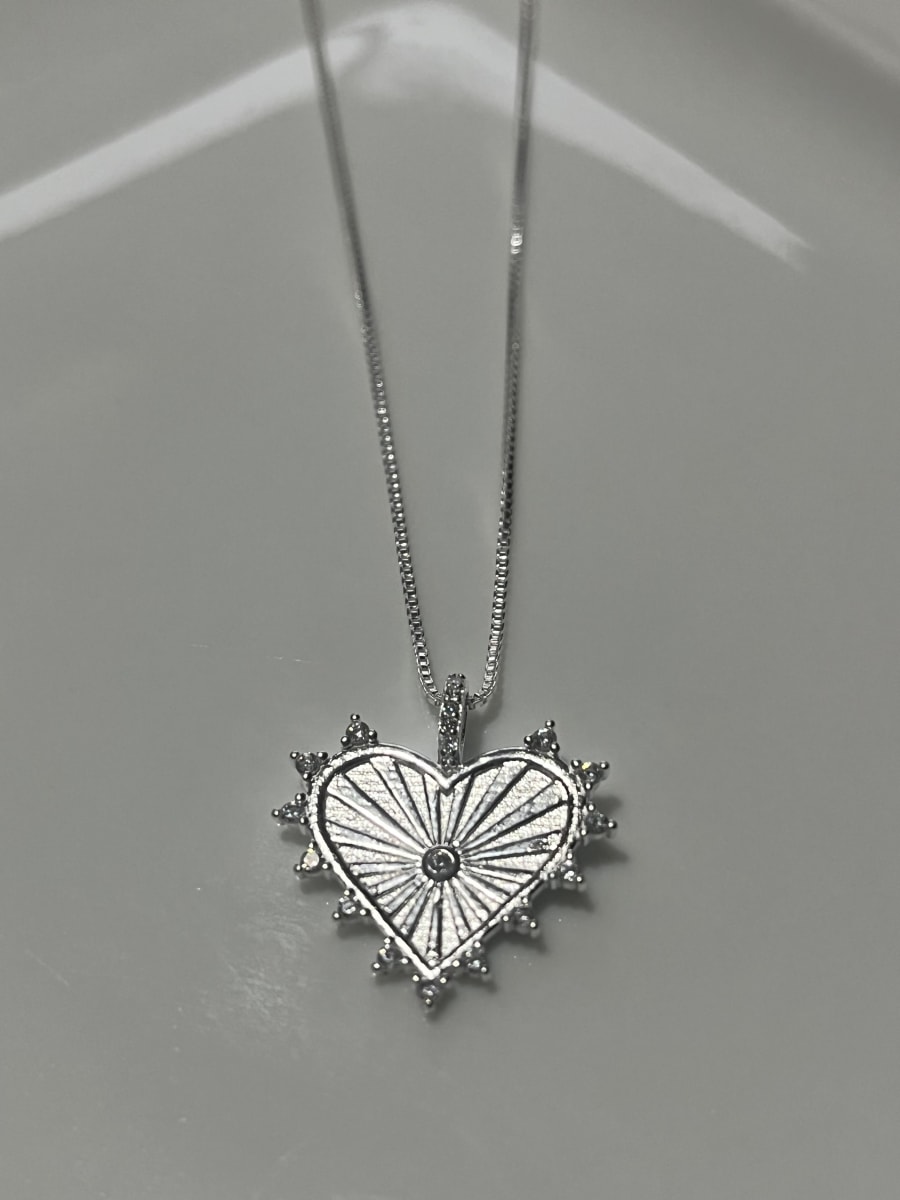 Collar plata 925 corazon lineas microcircones blancos1