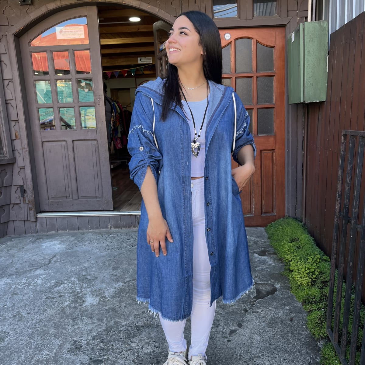 Bluson denim snoopy azul con capucha2