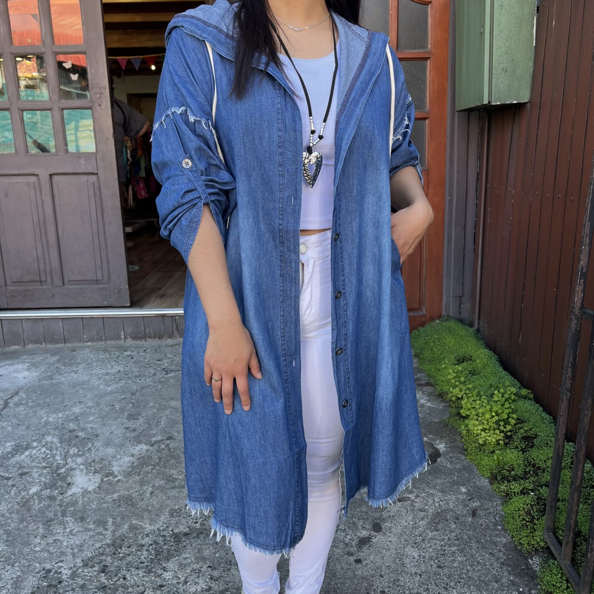 Bluson denim snoopy azul con capucha3