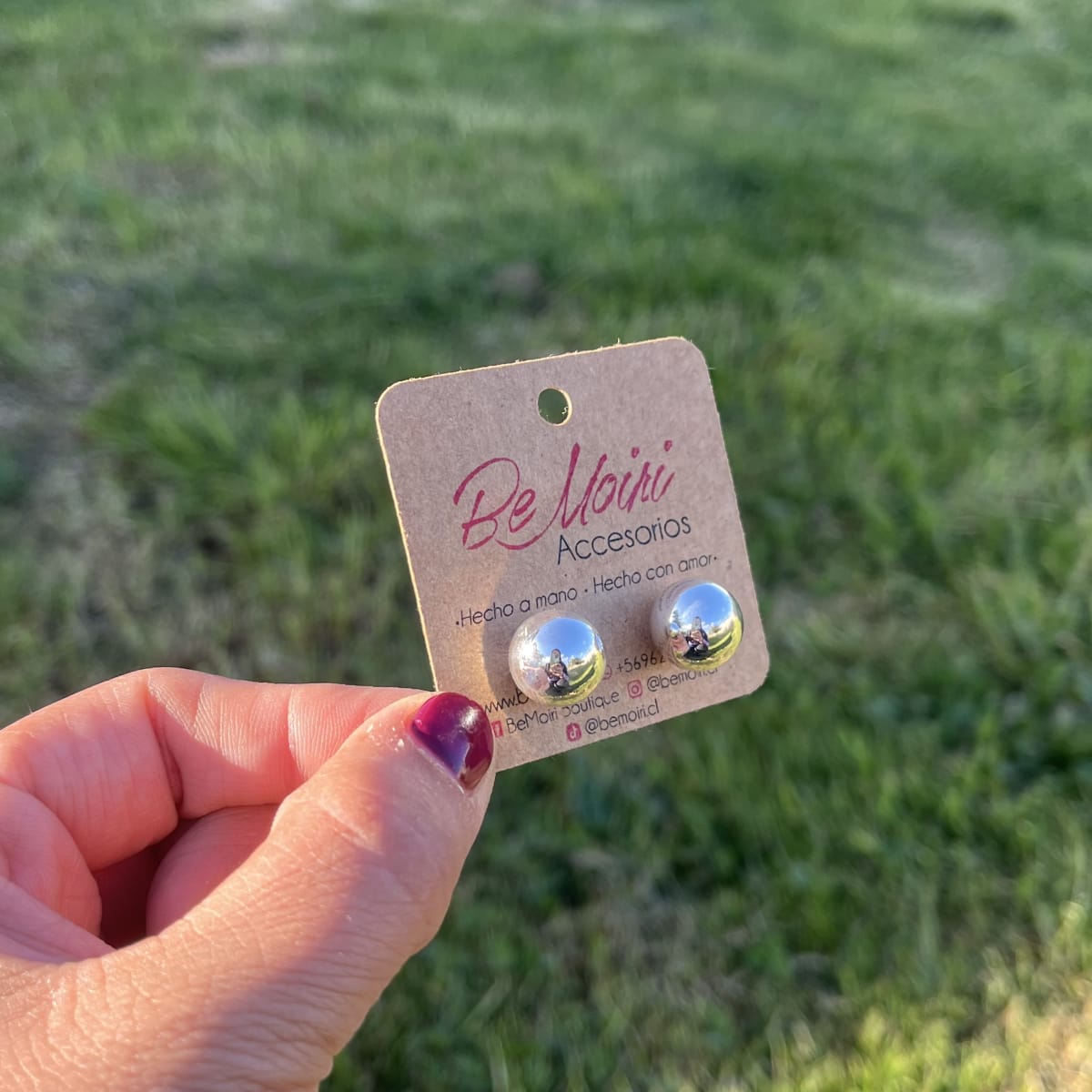 Aros Plata 925 pegados esfera XL1