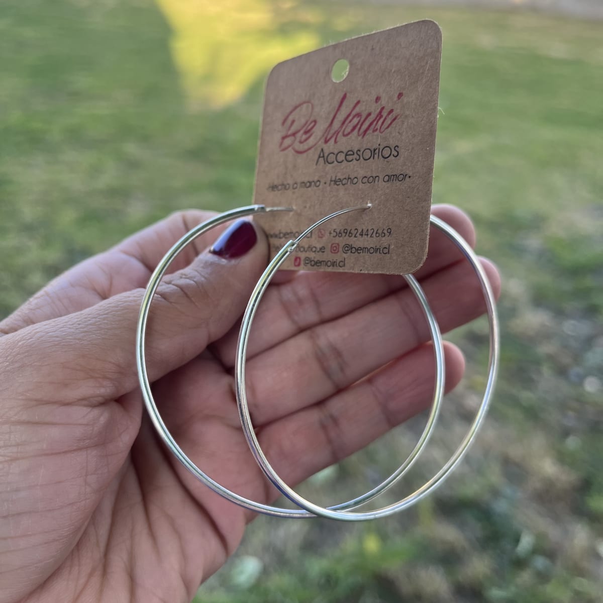 Argollas Plata 925 XL 70 mm lisas2