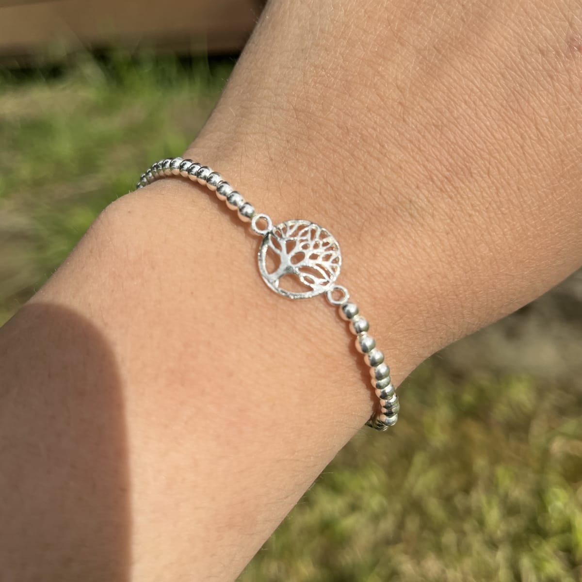 Pulsera plata 925 arbol de la vida elasticada1