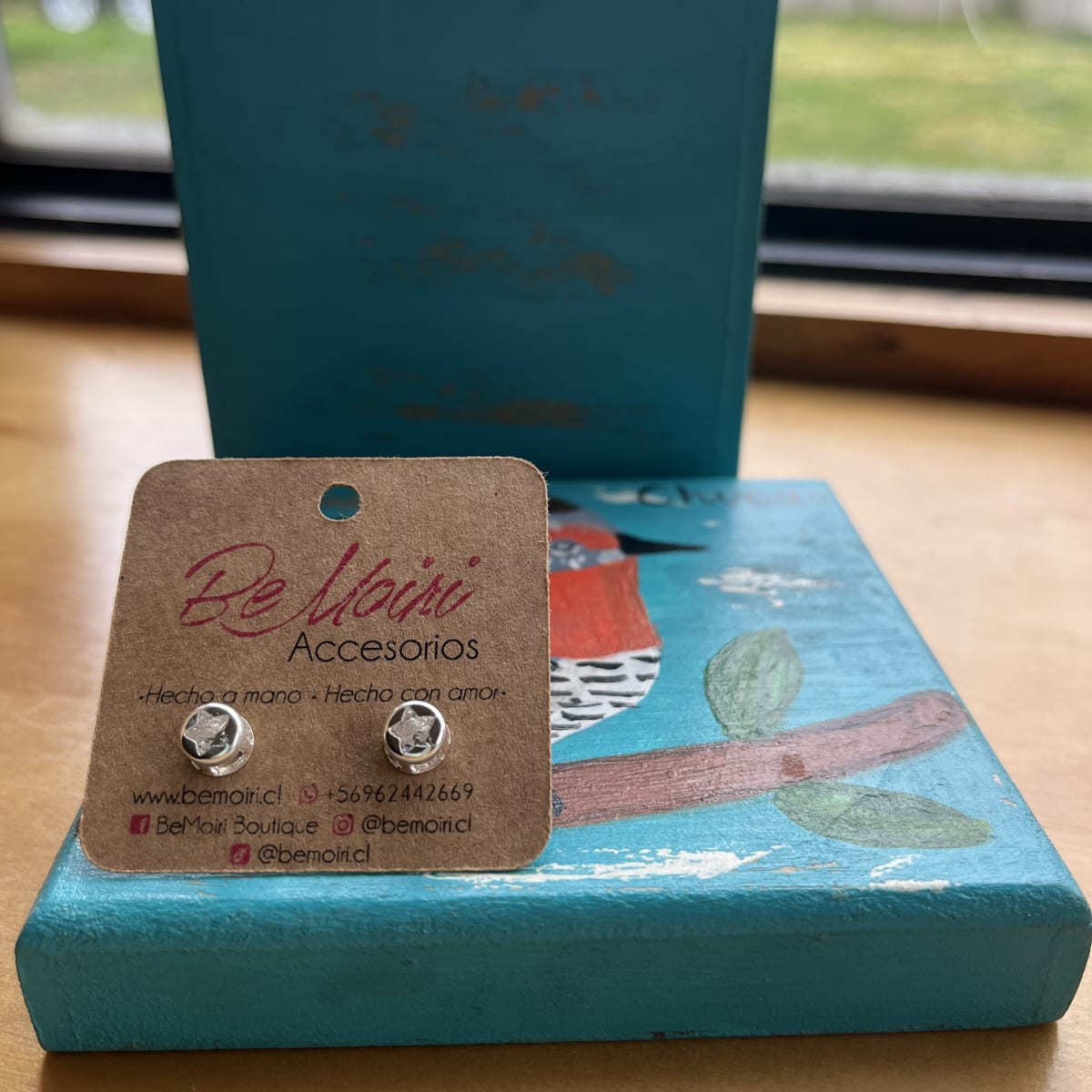 Aros plata 925 pegados estrella circon blanco2