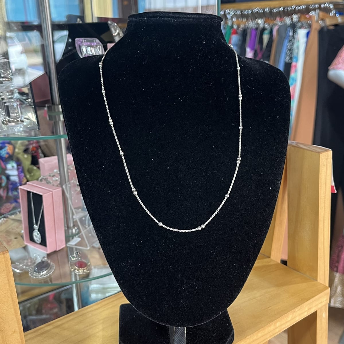 Cadena plata 925 turbillon 2 veneciana bolitas 53 cms1