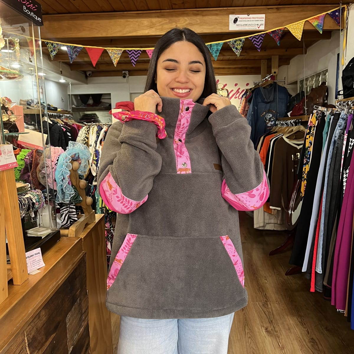 Poleron Astrea Sirena de Quinchao polar gris1