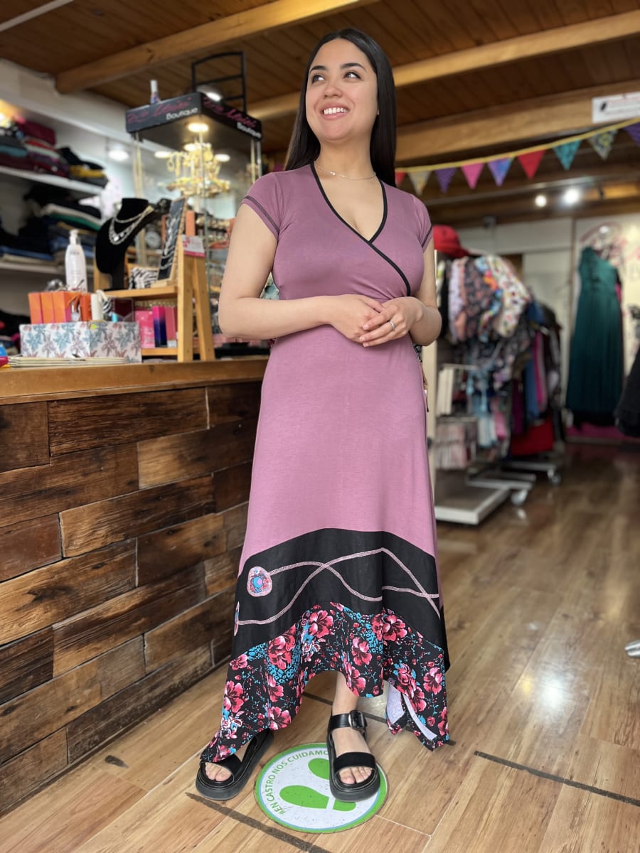 Maxi vestido kisu Sevilla rosa2