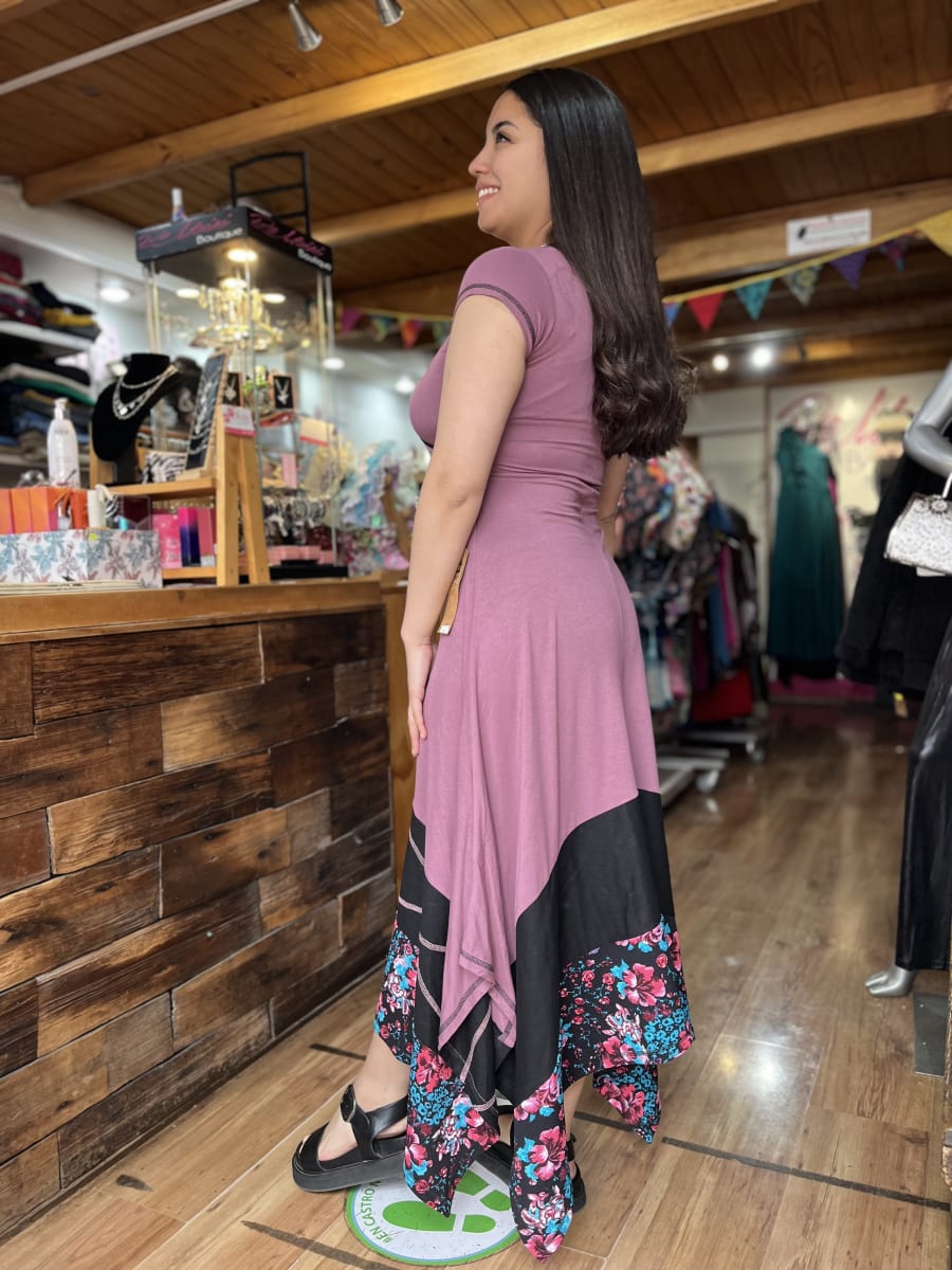 Maxi vestido kisu Sevilla rosa3