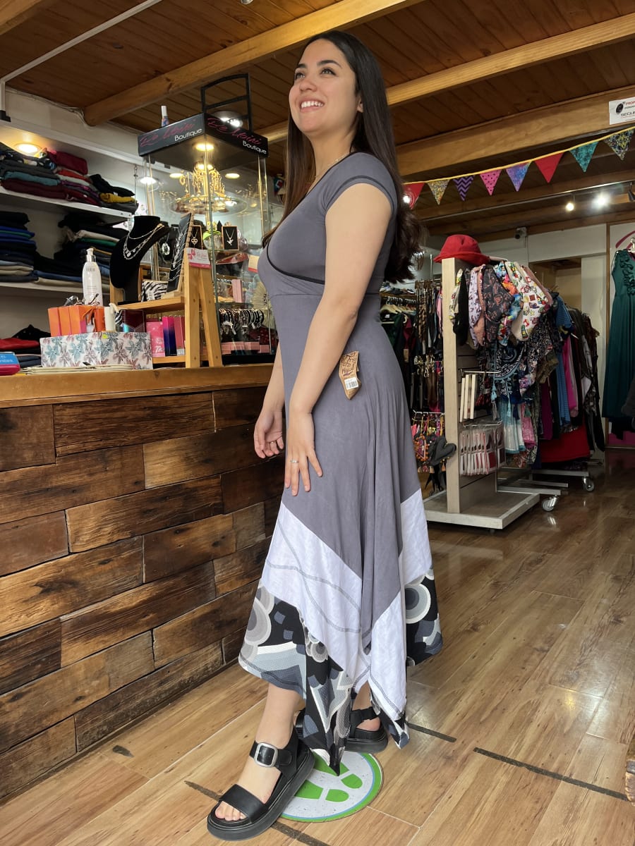 Maxi vestido kisu Sevilla gris3