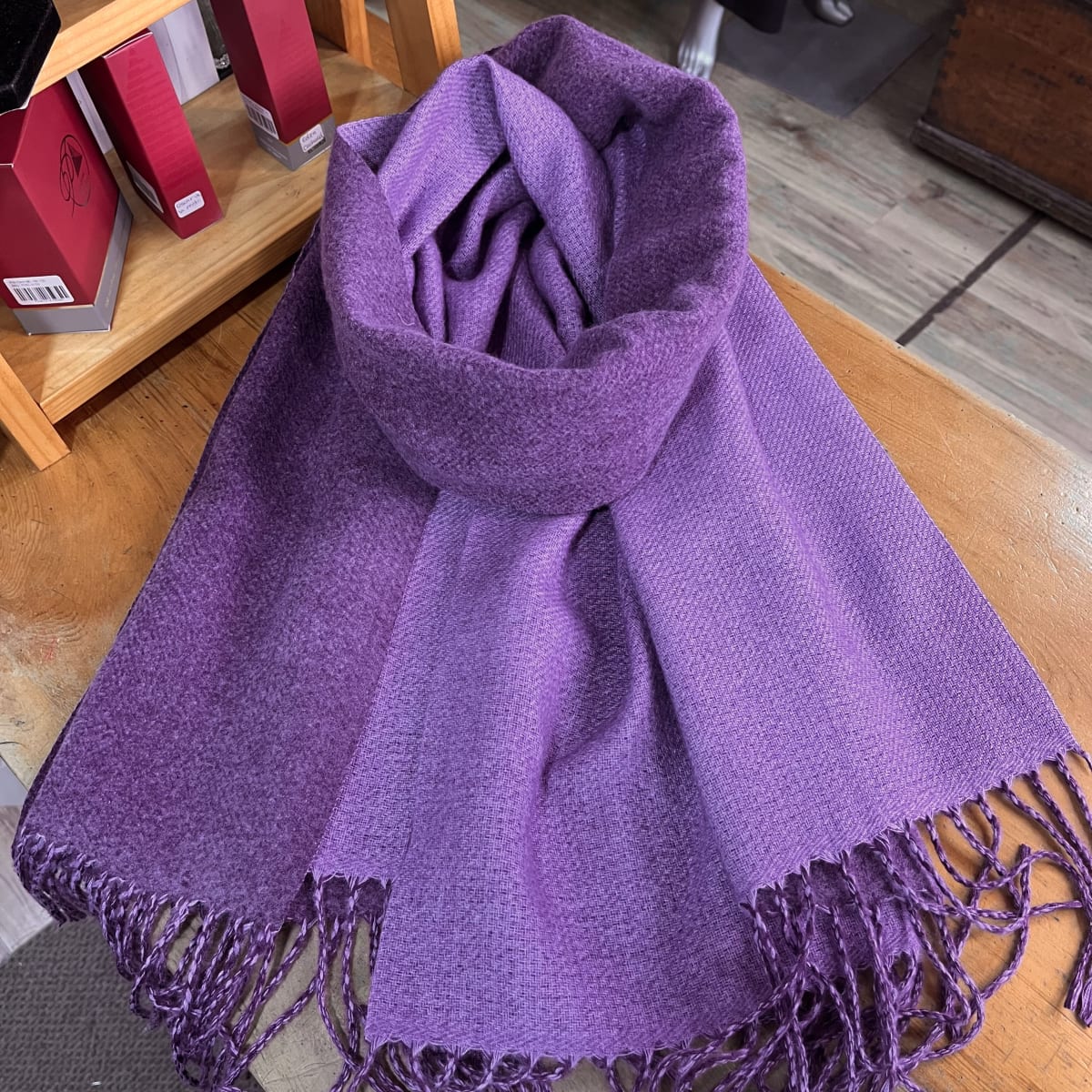 Bufanda cashmere reversible morado2