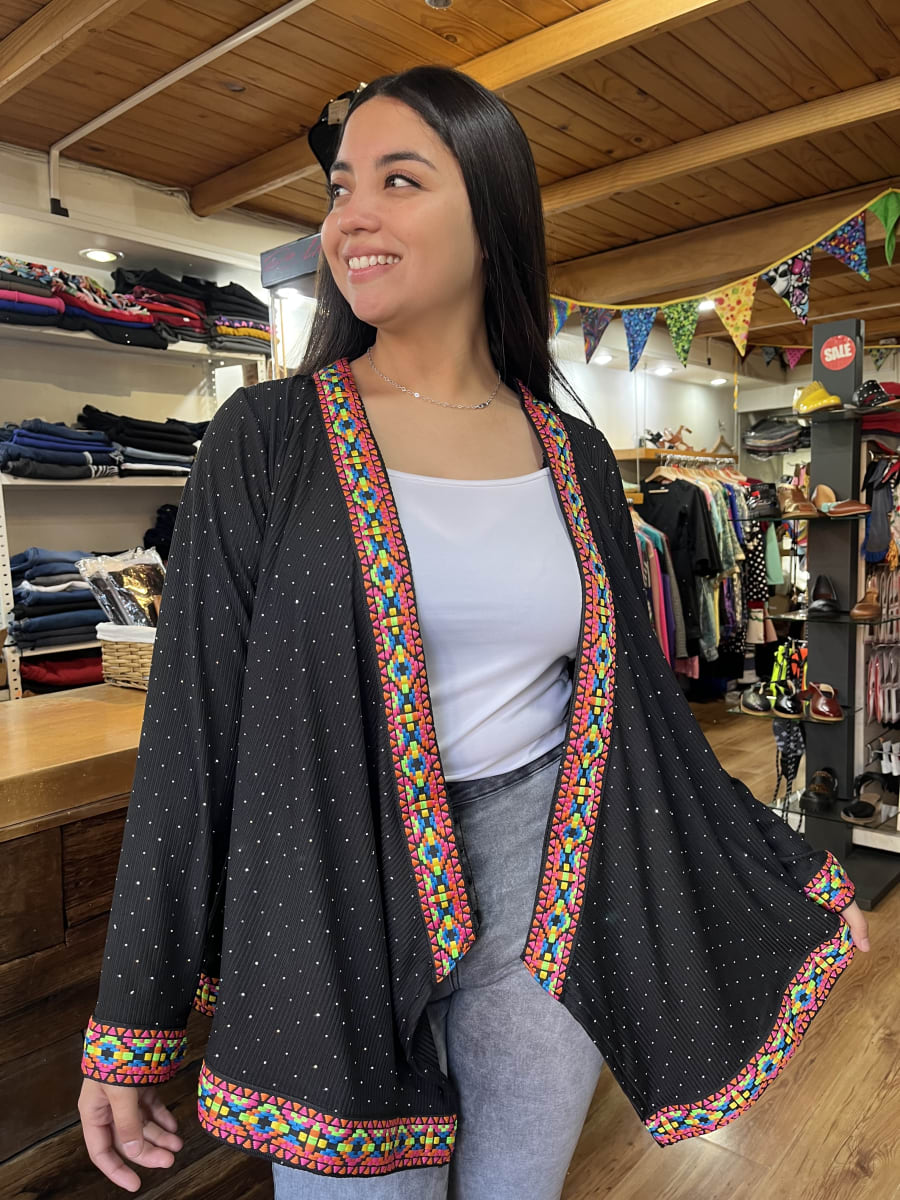 Tapado etnic canuton mini tachas negro flúor1