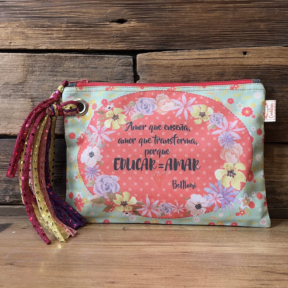 Estuche XL educar es amar fucsia1