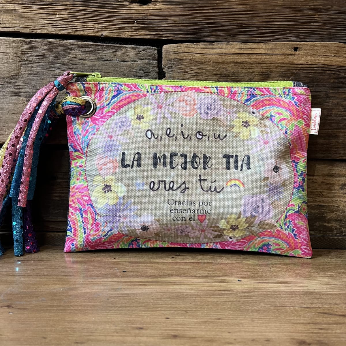 Estuche XL aeiuo la mejor TIA eres tú verde1