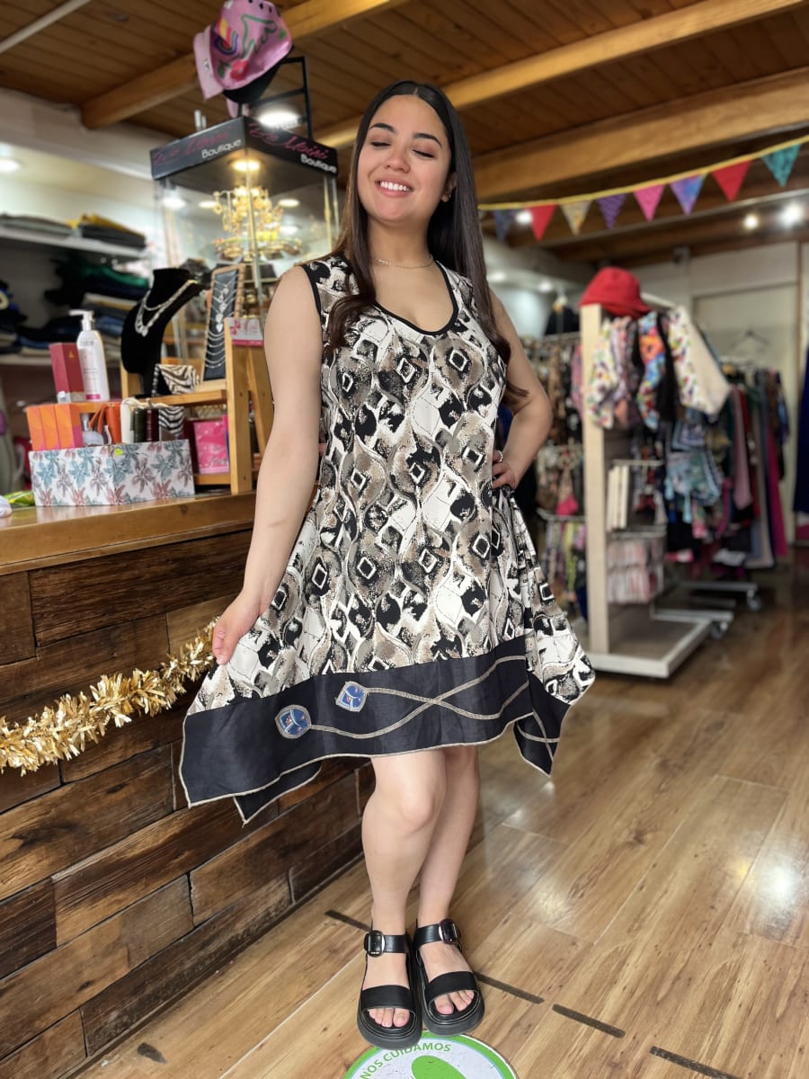 Vestido corto asimetrico lino leopardo2