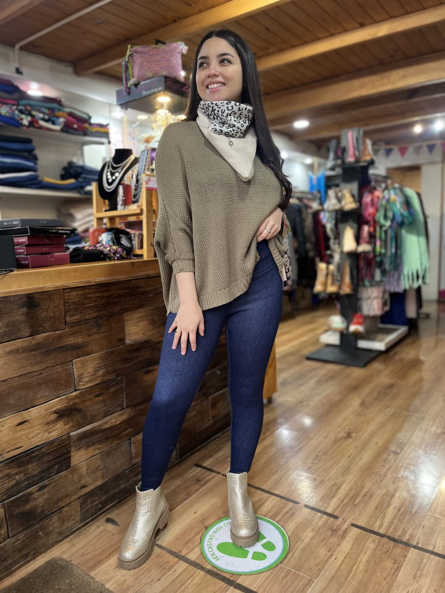 Calza forrada alto invierno azul jeans intenso2