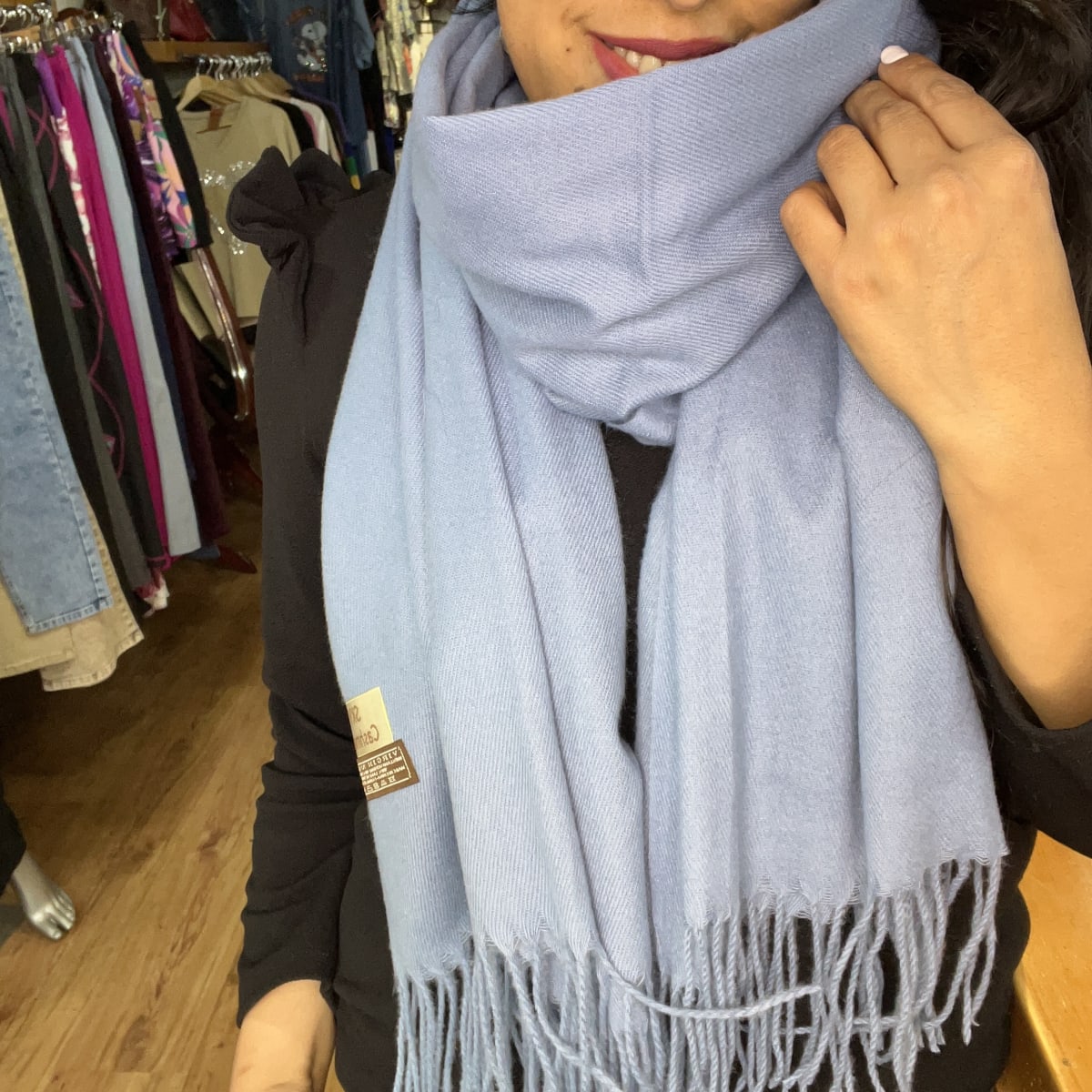 Bufanda cashmere azul vela1