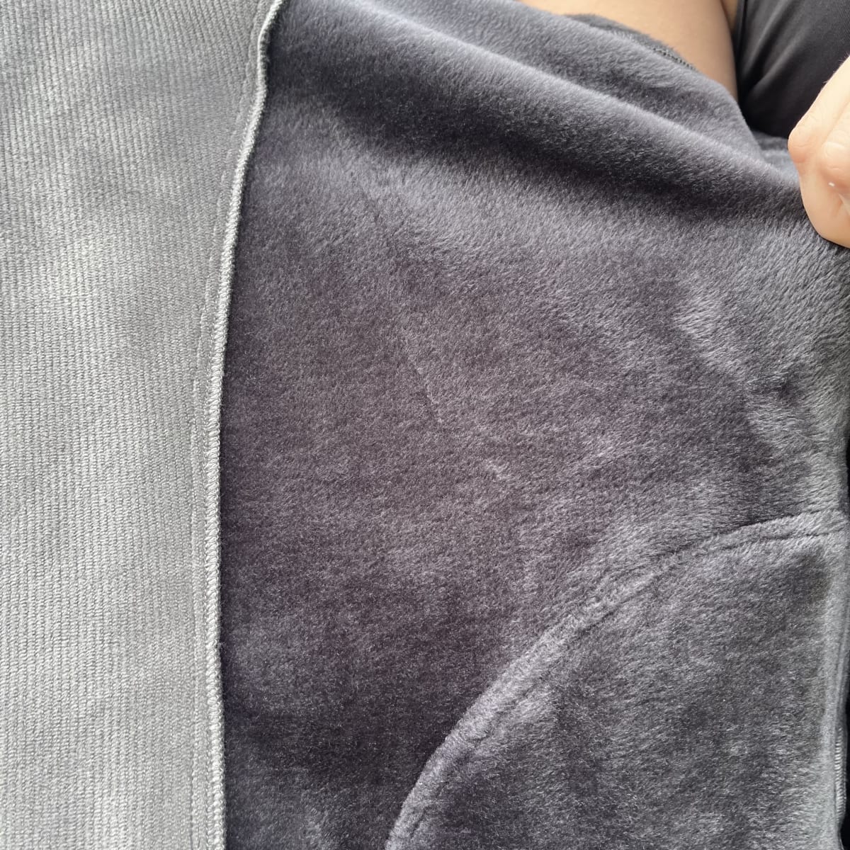 Chaqueta Ultravioleta Mila gris cotele forrado hojas diente de leon4