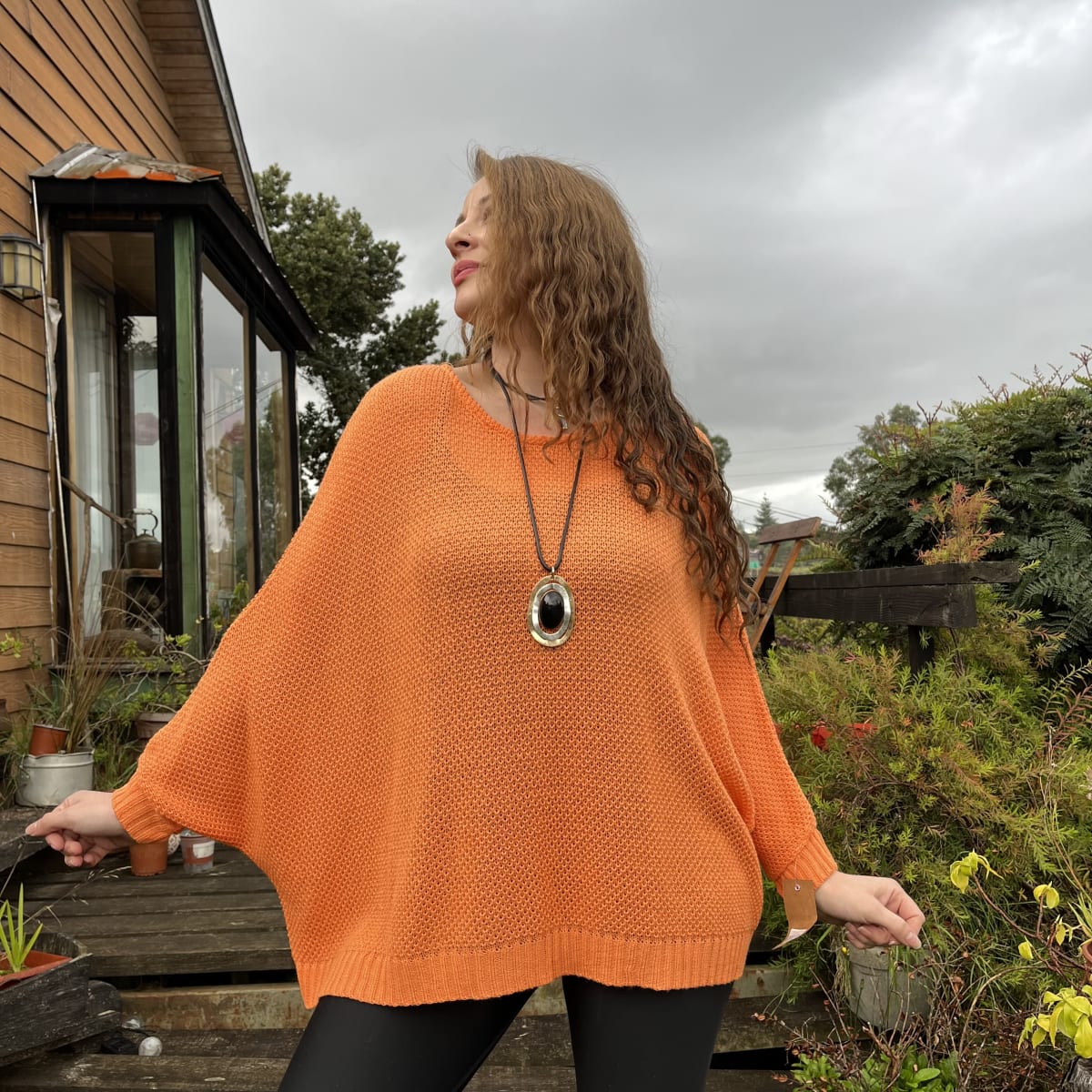 Tejido hilo mur panal naranjo4