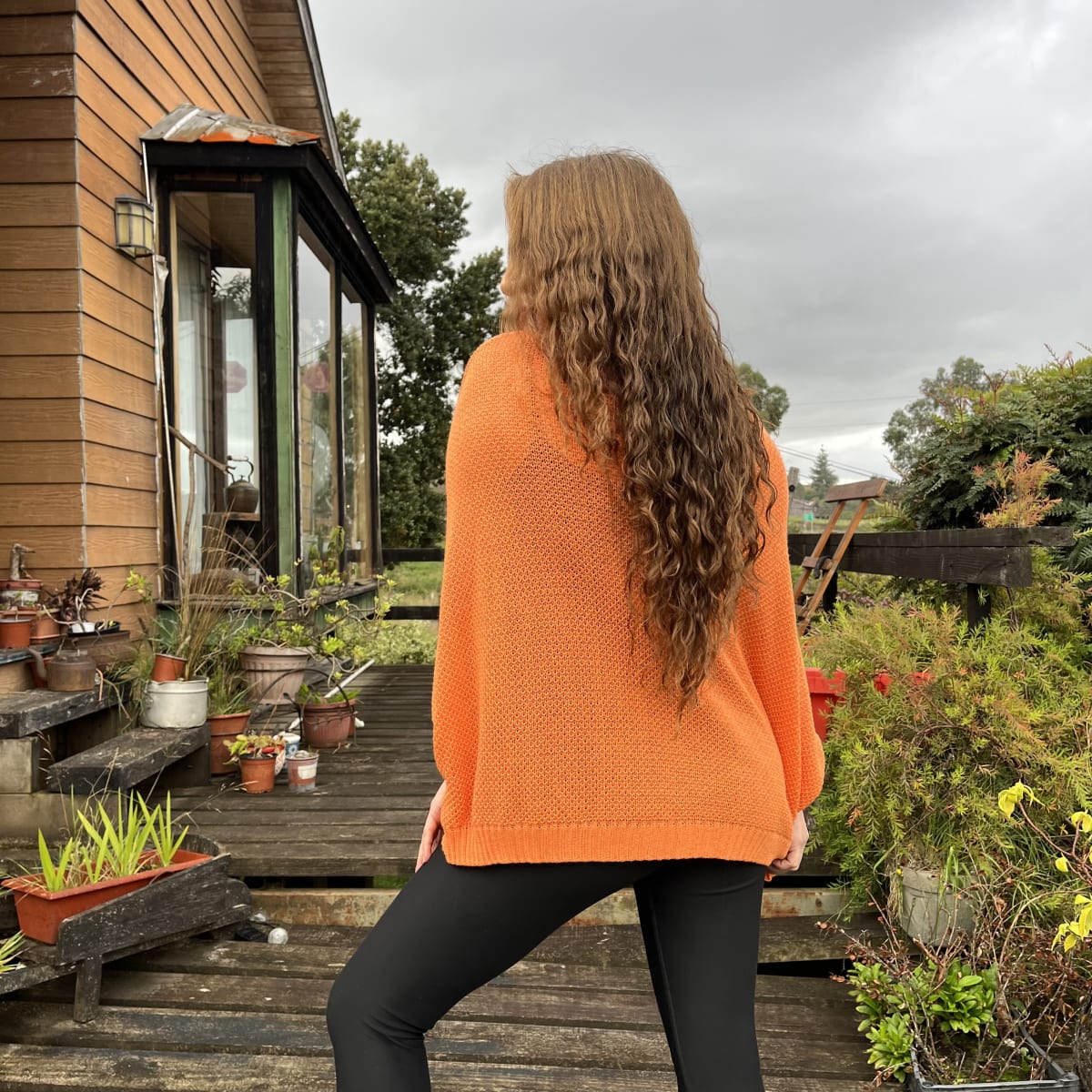 Tejido hilo mur panal naranjo3