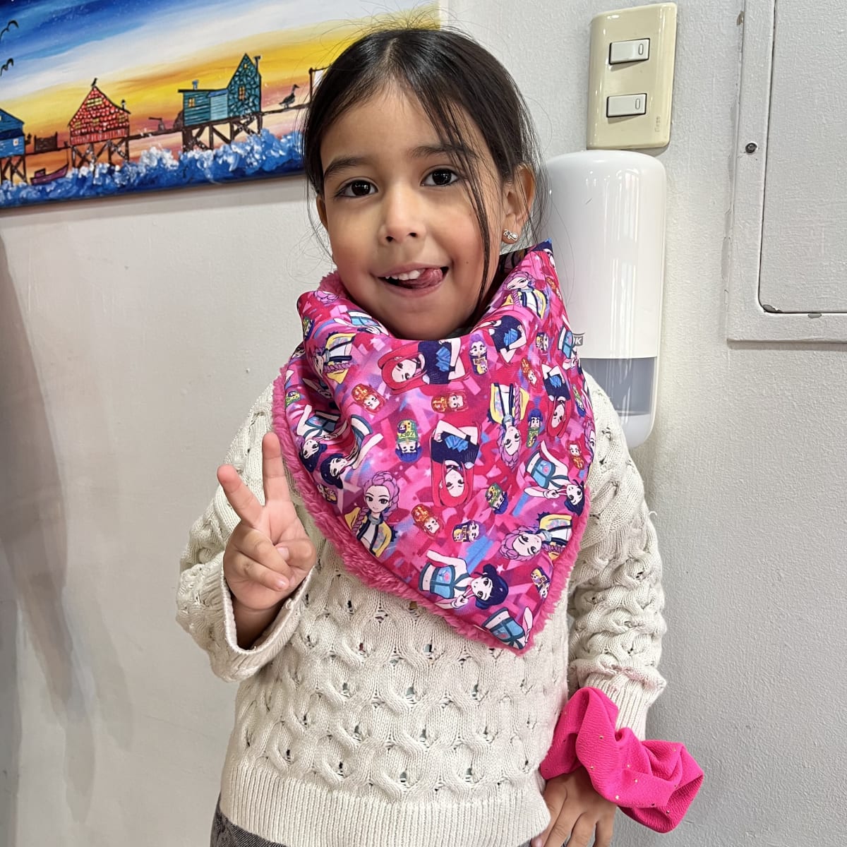 Bandana Isidora Guerreras K-pop fucsia1