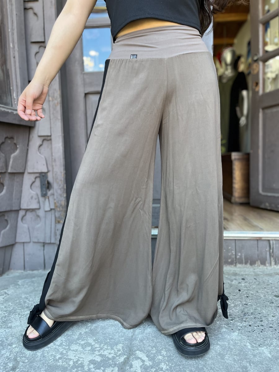 Bombacho kisu Tajali viscosa lino cafe negro2